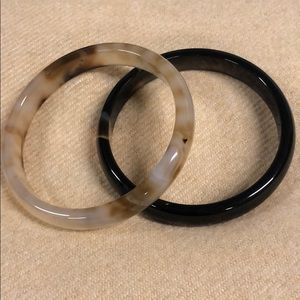 Glass marble stacking bracelets